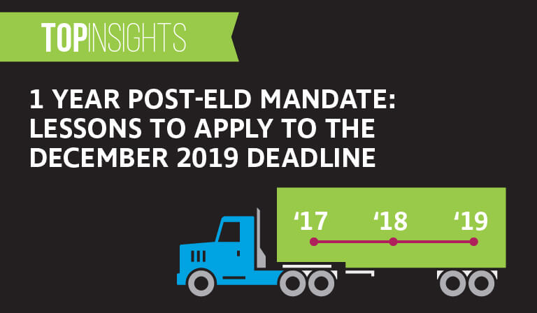 Challenges and trends emerged this past year due to the ELD Mandate. Learn key trends all carriers should be aware of as the 2019 deadline nears.