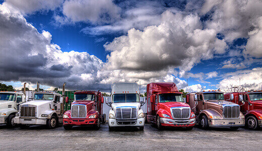 fleet of semi trucks