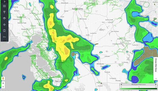 Teletrac Navman Weather Overlay for advanced routing